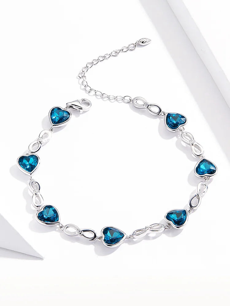 Blue Heart  Bracelet