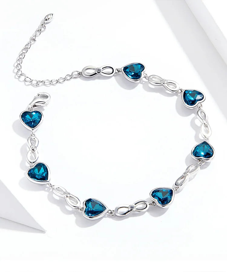 Blue Heart  Bracelet