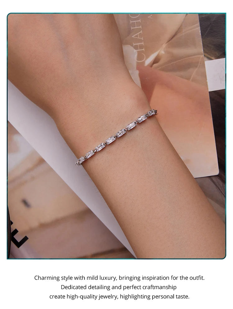 Square Zircon Tennis  Bracelet